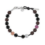 Inner Peace Balance Bracelet Black Cord - 18kt White Gold