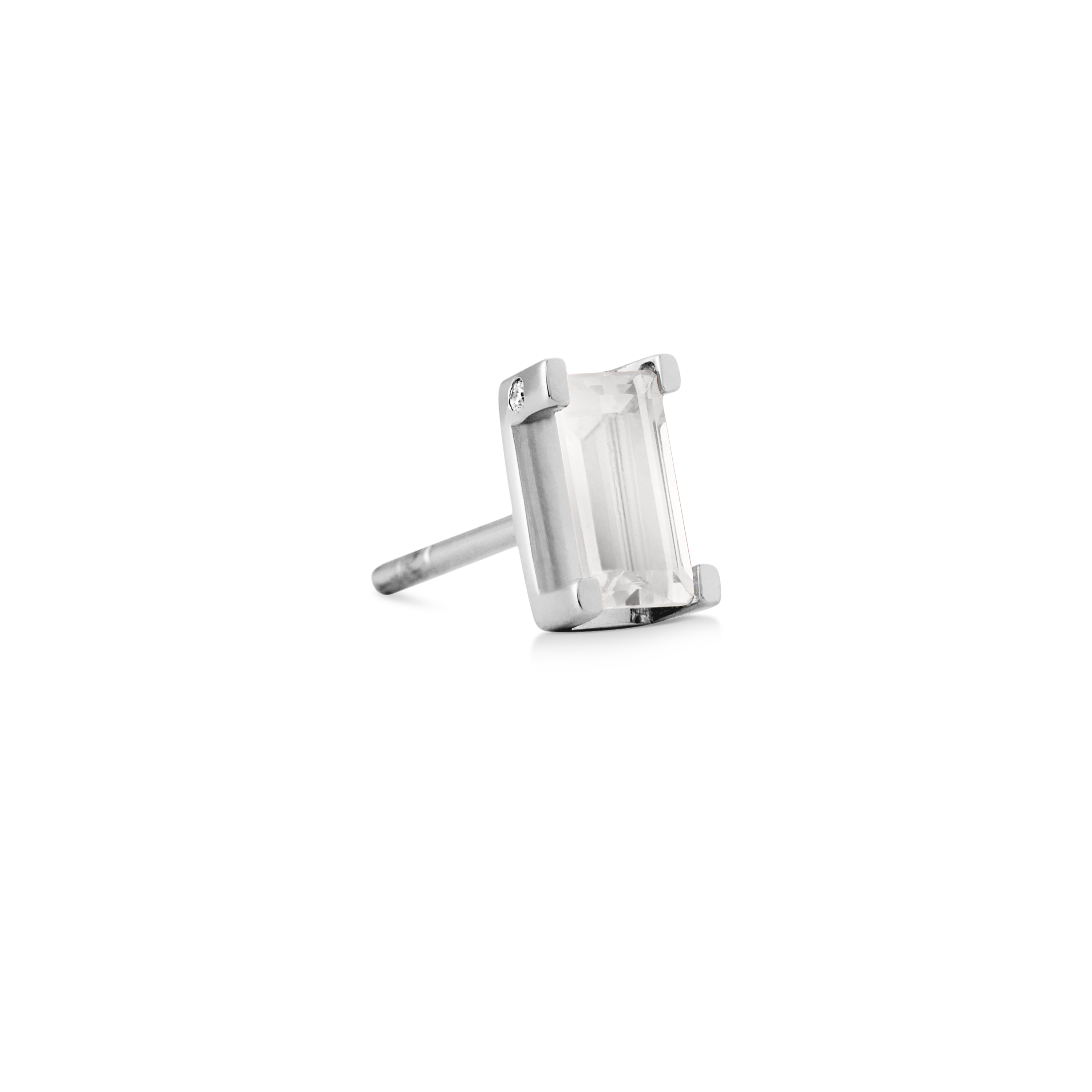 Nord White Øredobb - 18kt Hvitt Gull