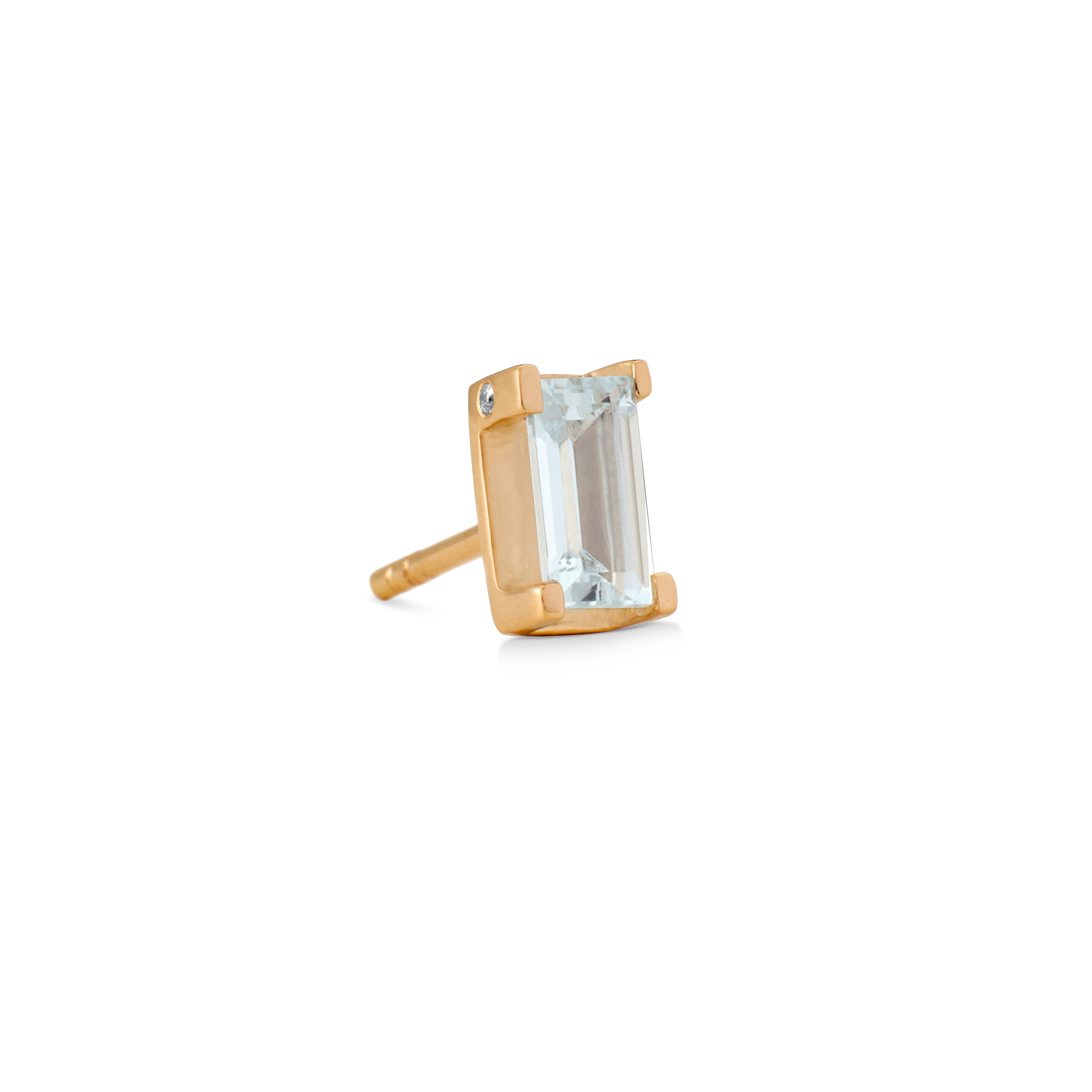 Nord Blue Øredobb - 18kt Gult Gull