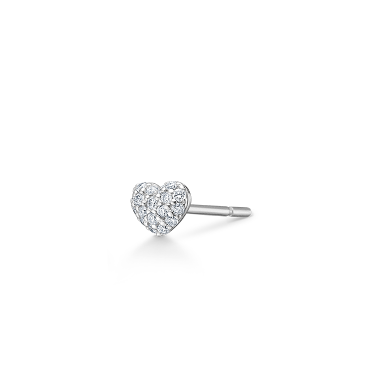 Rock My Heart Diamant Øredobb - 18kt Hvitt gull