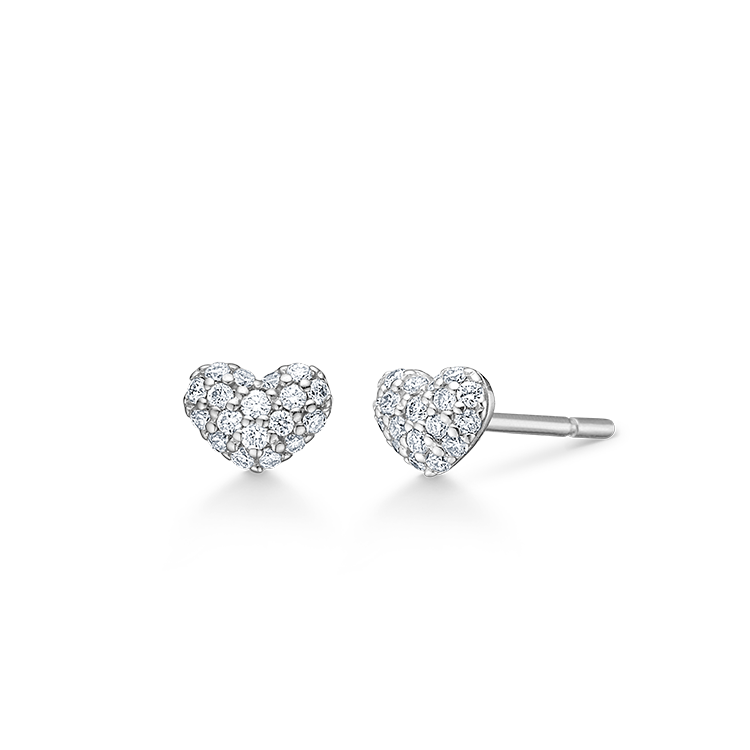 Rock My Heart Diamant Øredobb - 18kt Hvitt gull