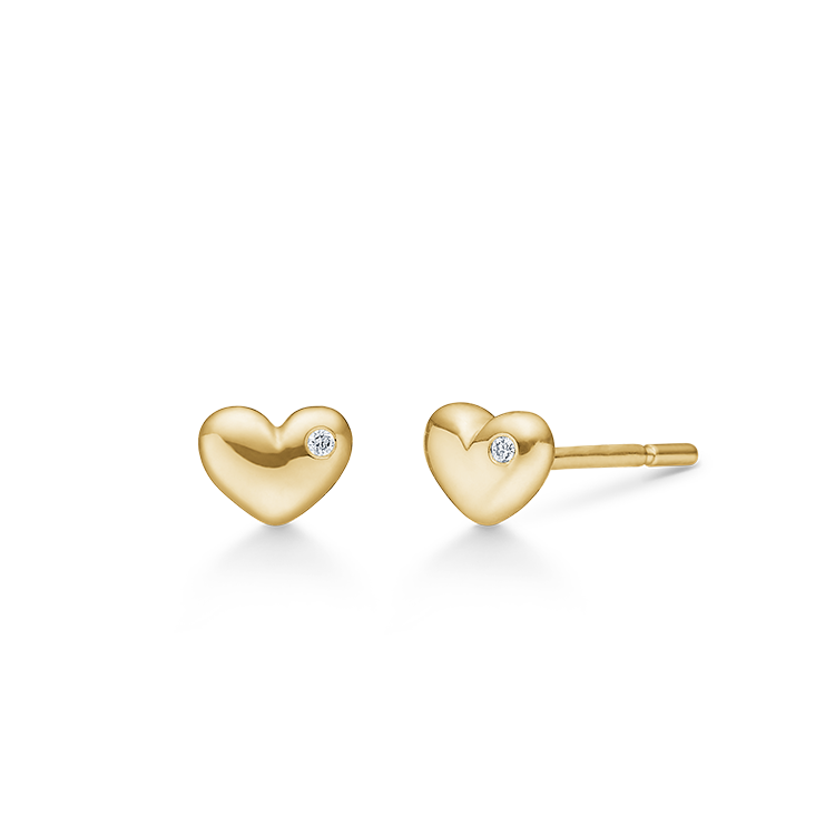Rock My Heart Øredobb - 18kt Gult gull