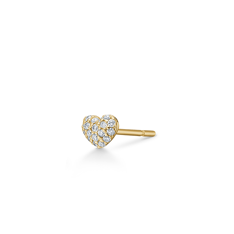 Rock My Heart Diamant Øredobb - 18kt Gult gull