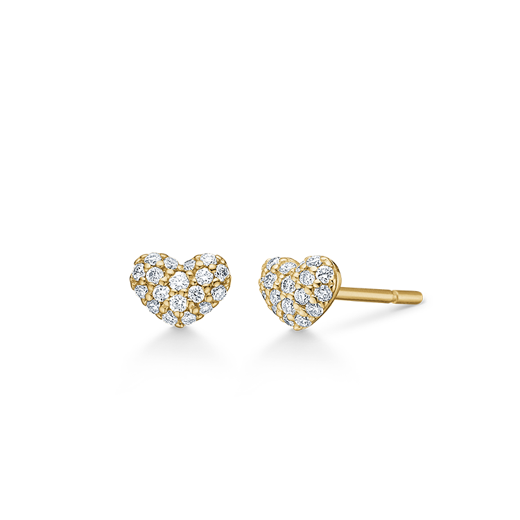 Rock My Heart Diamant Øredobb - 18kt Gult gull