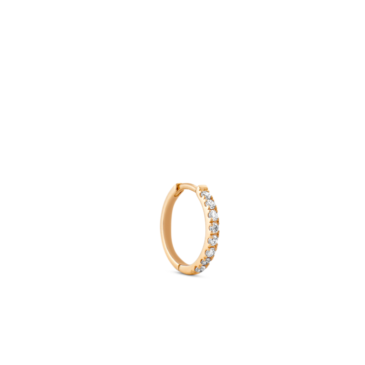 Rock Classic Diamant Hoop S - 18kt Gult Gull