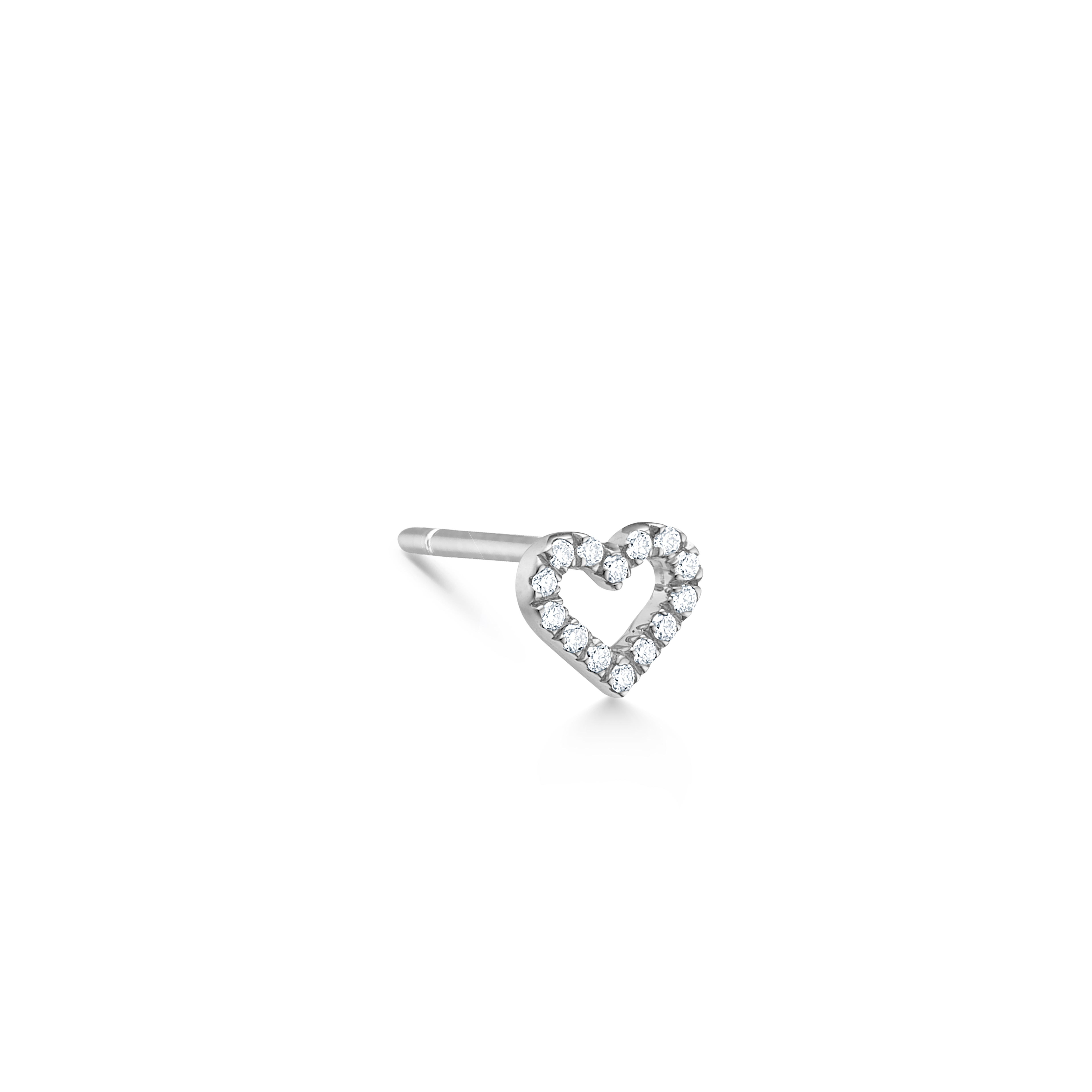 Symbols Open Heart diamantøredobb S - 18kt Hvitt Gull