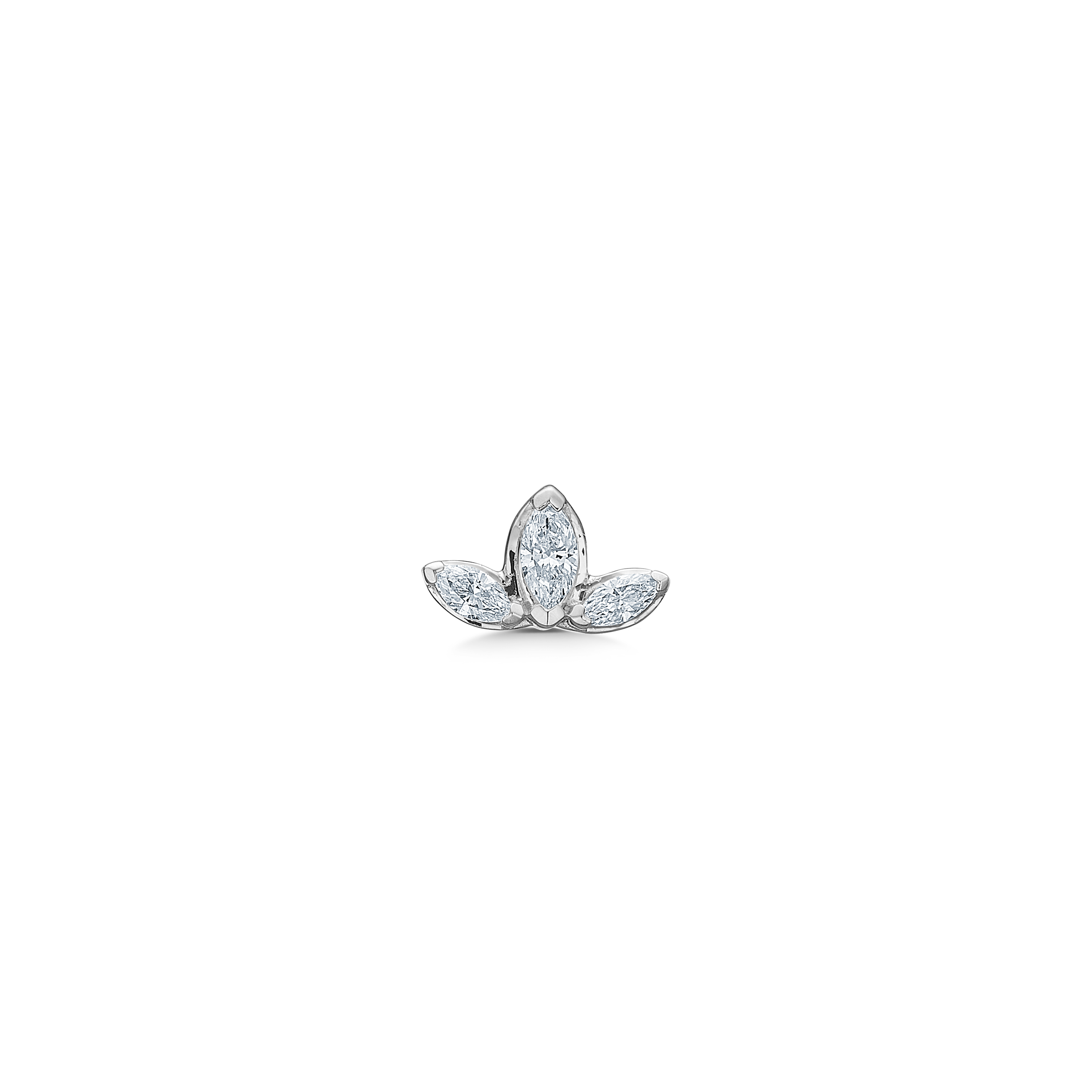 Inner Peace Lotus diamant ørestikk – 18kt Hvitt Gull