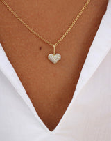 Rock My Heart Diamond Pendant - 18kt Yellow Gold