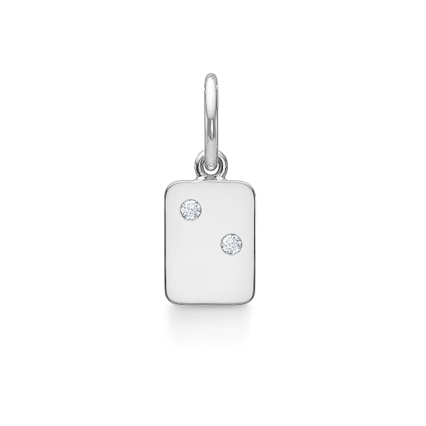 My Secret E Pendant - 18kt White Gold