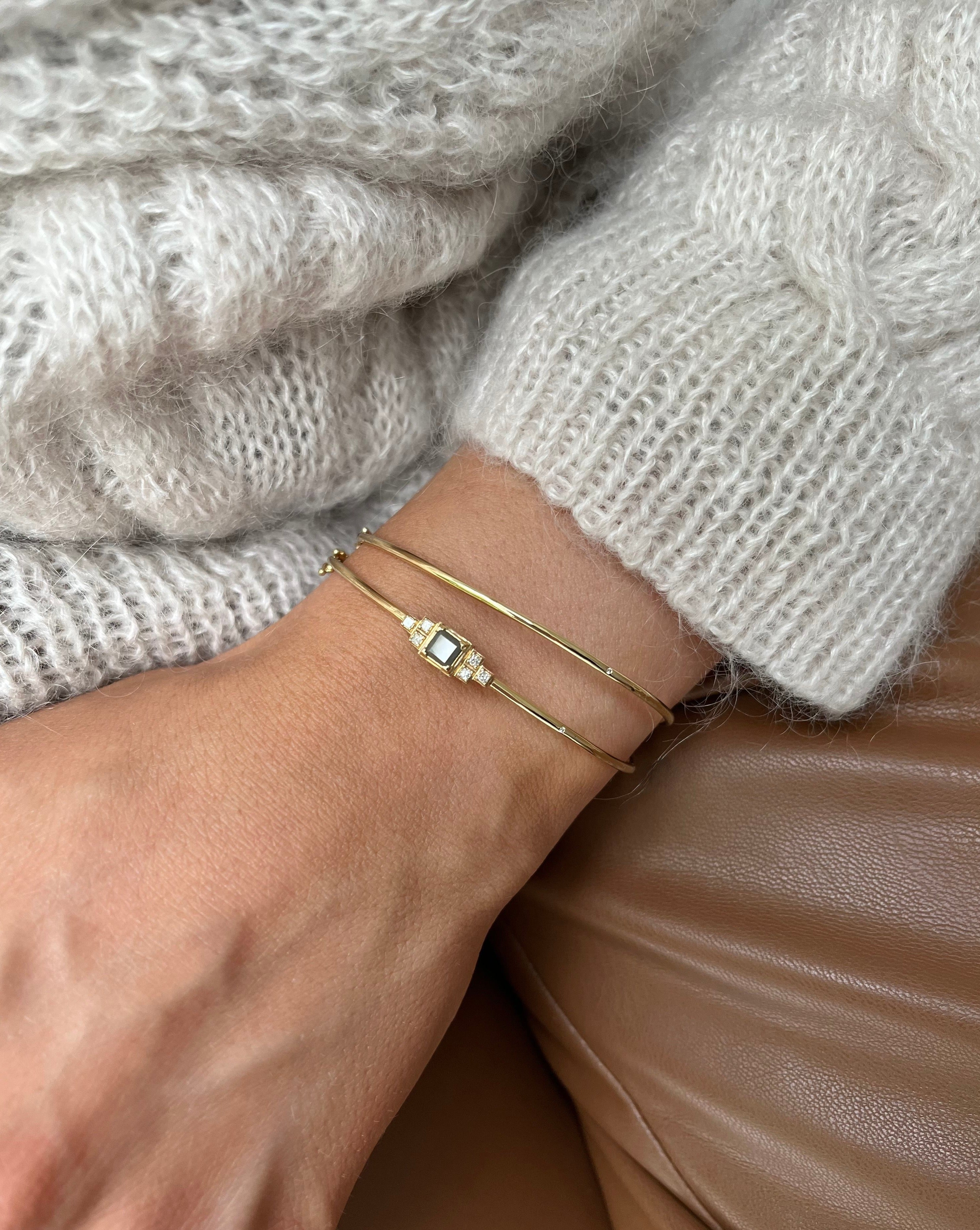 Raw armring - 18kt Gult Gull