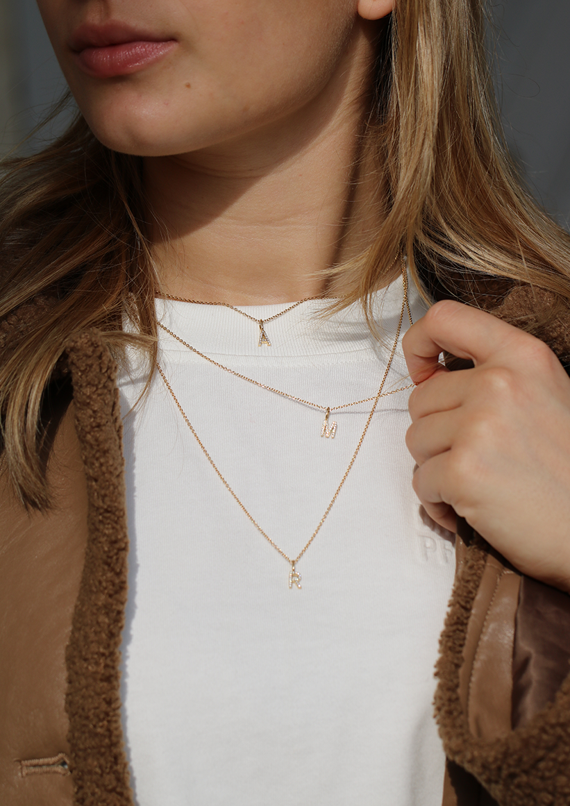 My S Diamant Anheng - 18kt Gult Gull