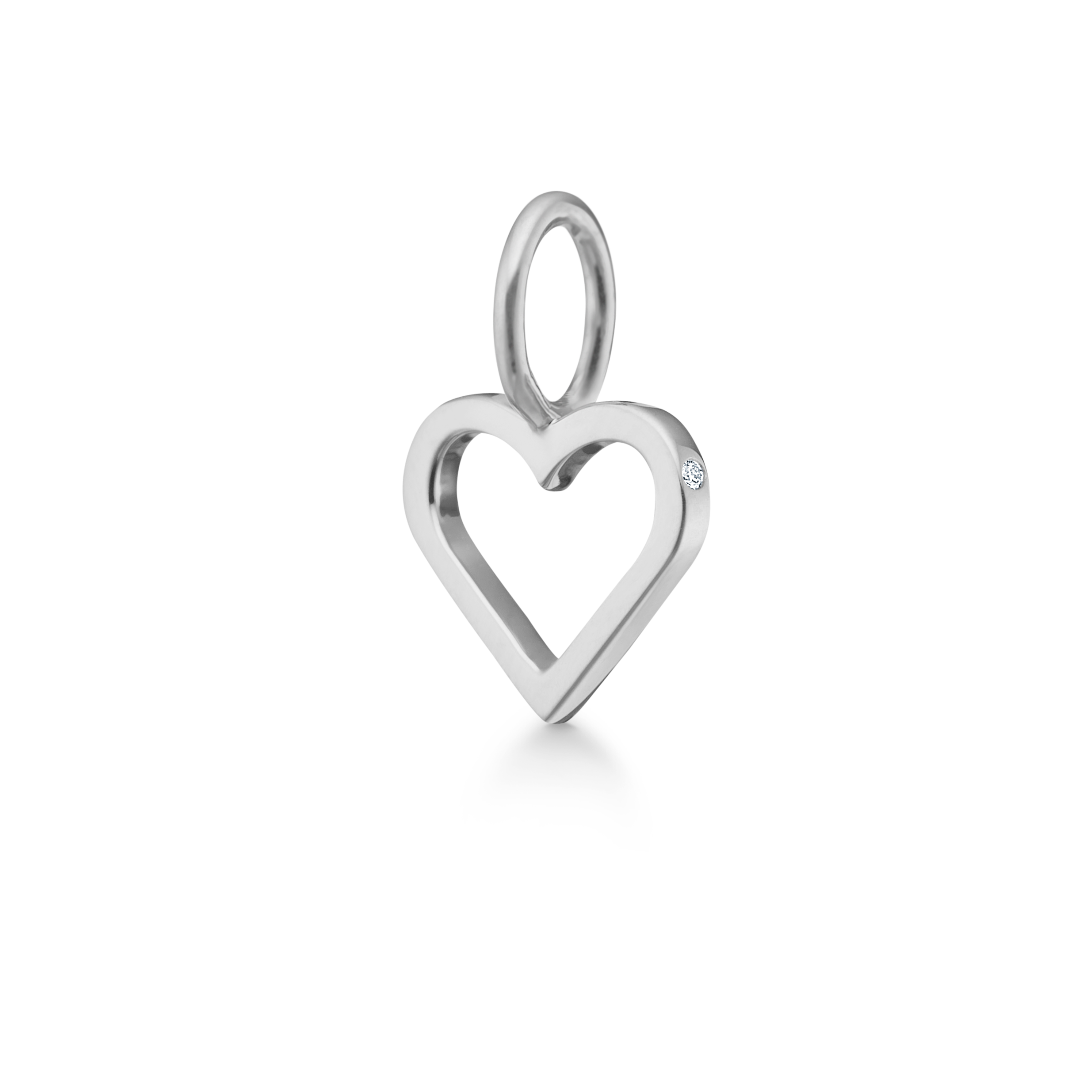 Symbols Open Heart Anheng - 18kt Hvitt Gull