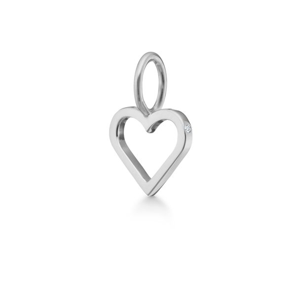Symbols Open Heart Anheng - 18kt Hvitt Gull