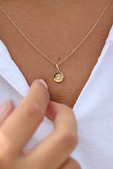 Inner Peace Crown Chakra Pendant - 18kt Yellow Gold