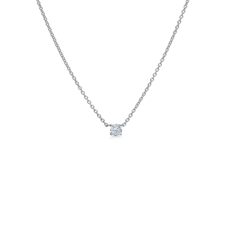Rock Classic Floating Diamant halskjede - 18kt Hvitt gull