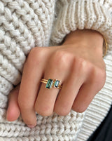 Nord Green Ring Turned - 18kt Yellow Gold