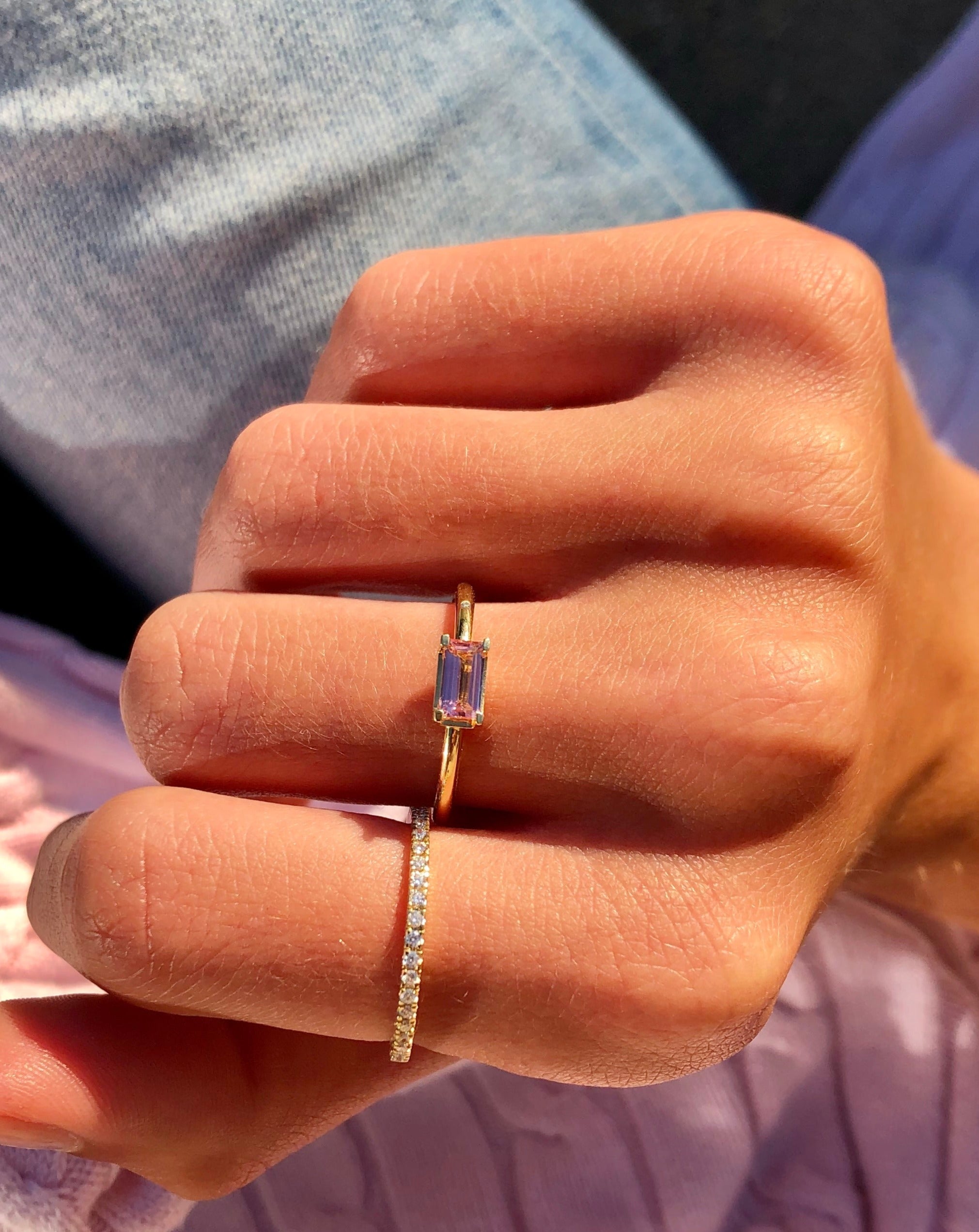 Nord Pink Ring S - 18kt Gult Gull
