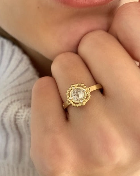 Orbit Grey Diamantring - 18kt Hvitt Gull