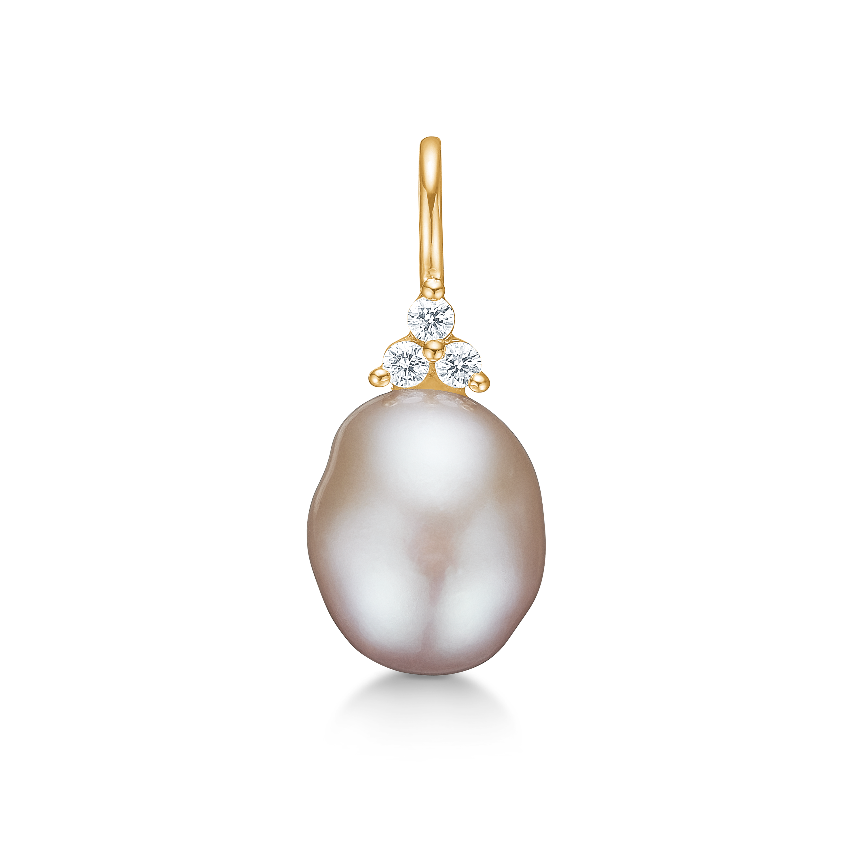 Fryd Pink Perle Anheng S - 18kt Gult Gull