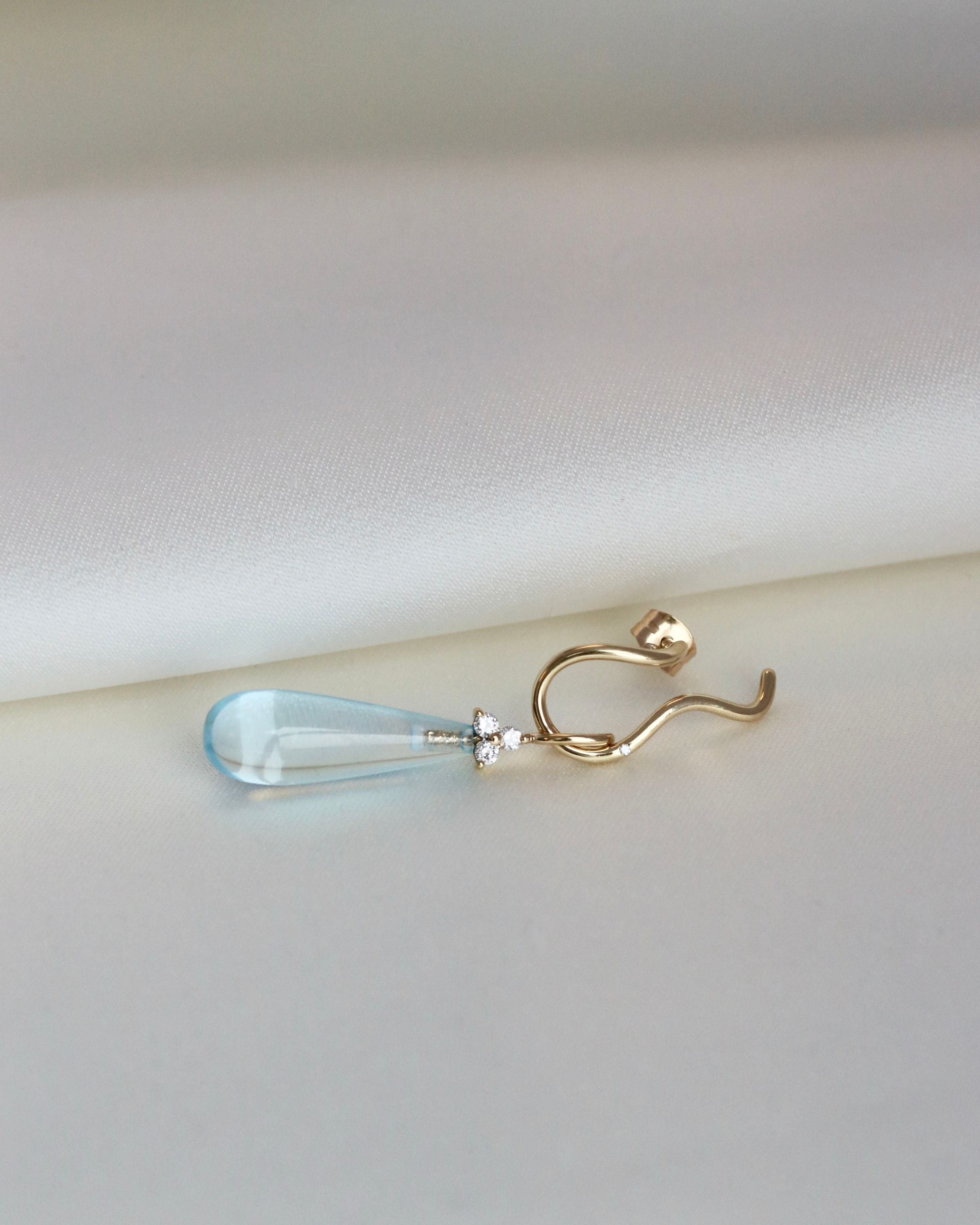 Fryd Sky Blue Anheng - 18kt Gult Gull