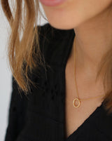 Rock Halo Pendant - 18kt Yellow Gold