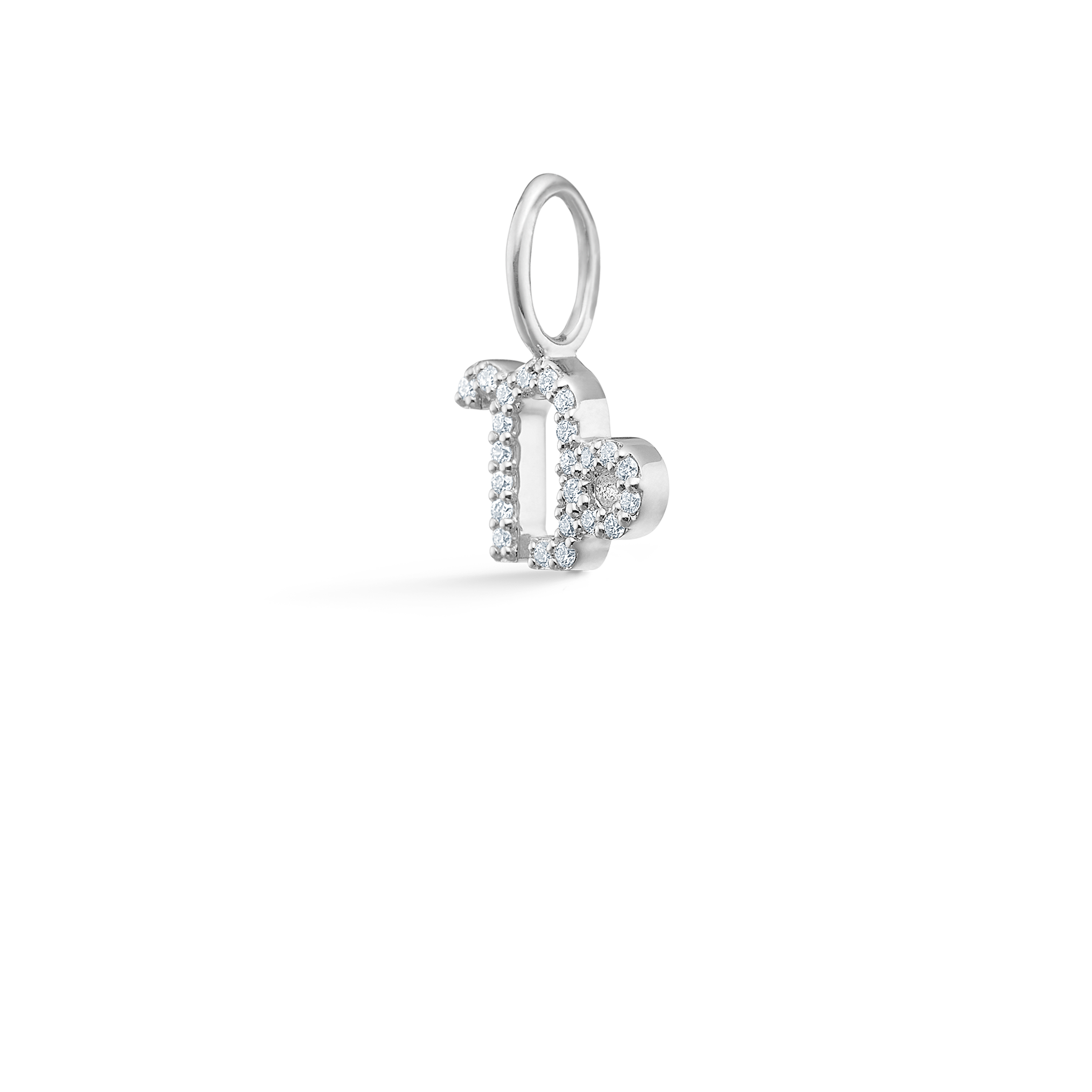 My Steinbukken Diamant Anheng - 18kt Hvitt Gull