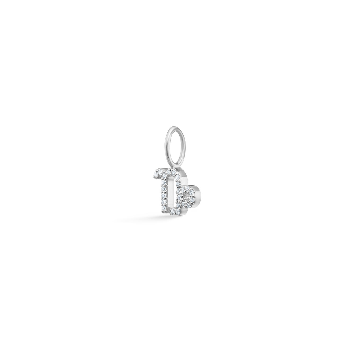 My Steinbukken Diamant Anheng - 18kt Hvitt Gull