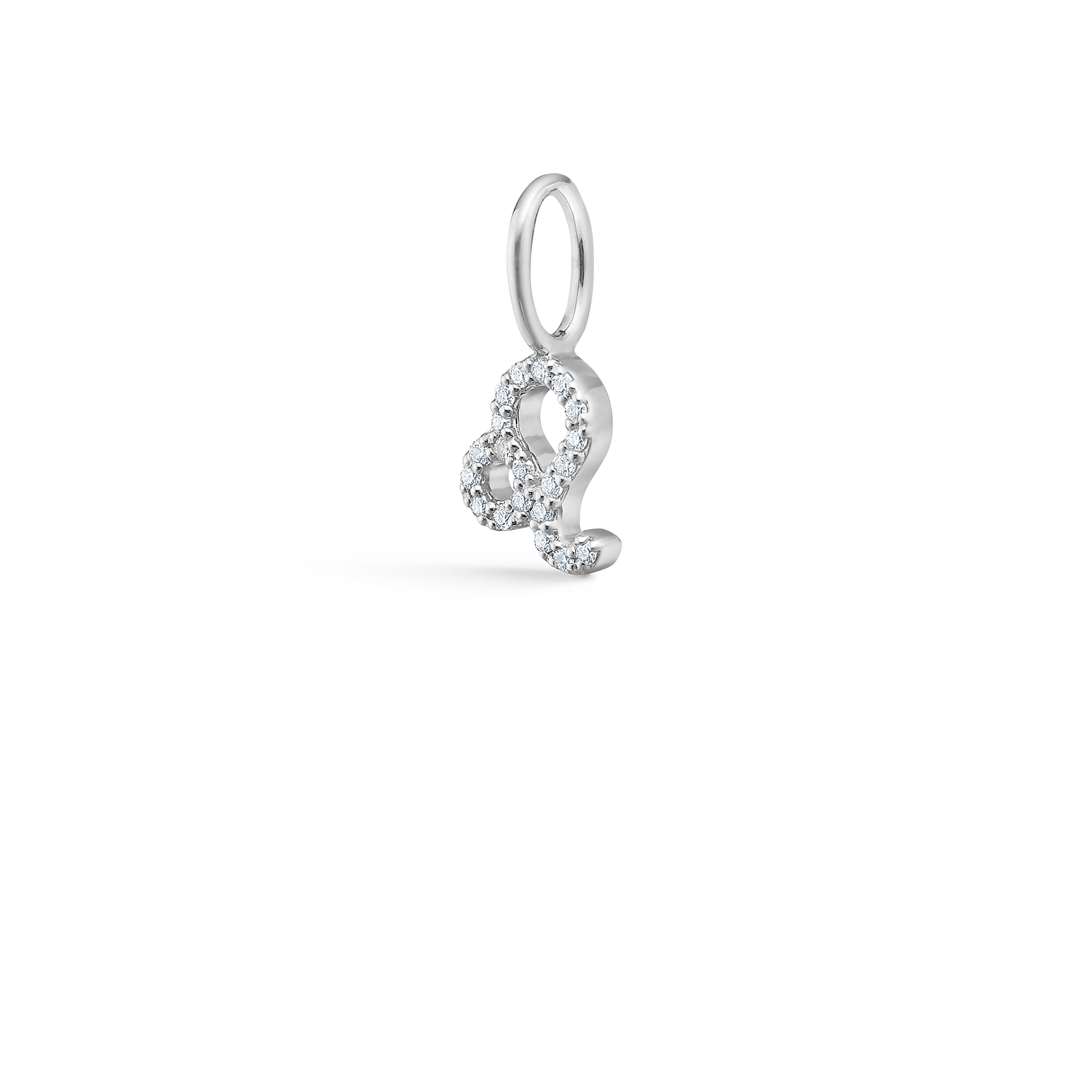 My Løve Diamant Anheng - 18kt Hvitt Gull