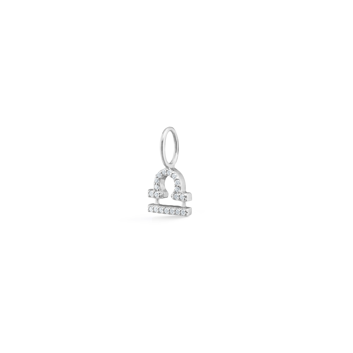 My Vekten Diamant Anheng - 18kt Hvitt Gull