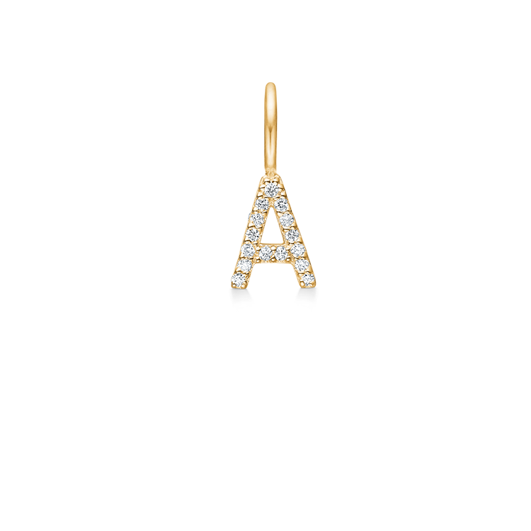 My A Diamond Pendant - 18kt Yellow Gold