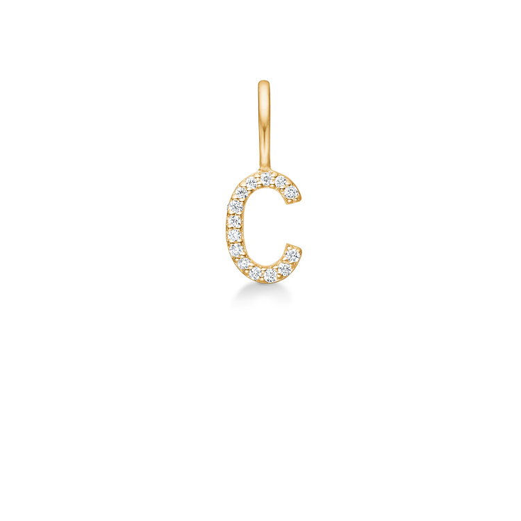 My C Diamant Anheng - 18kt Gult Gull