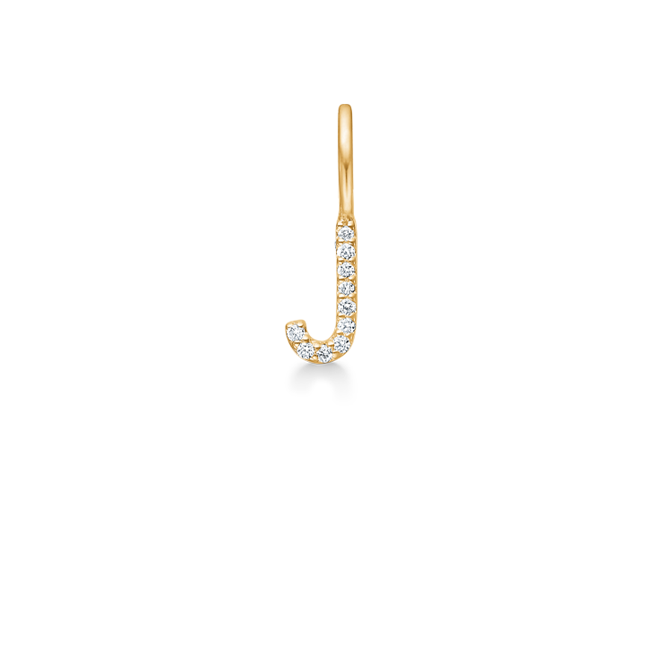 My J Diamant Anheng - 18kt Gult Gull