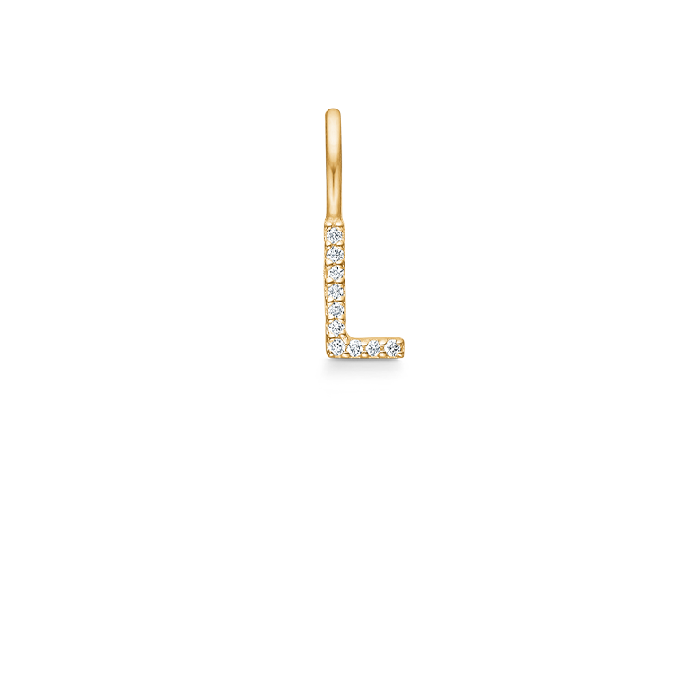 My L Diamant Anheng - 18kt Gult Gull