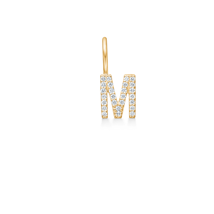 My M Diamant Anheng - 18kt Gult Gull