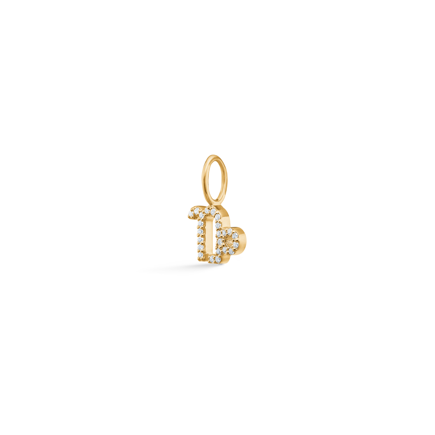 My Steinbukken Diamant Anheng - 18kt Gult Gull