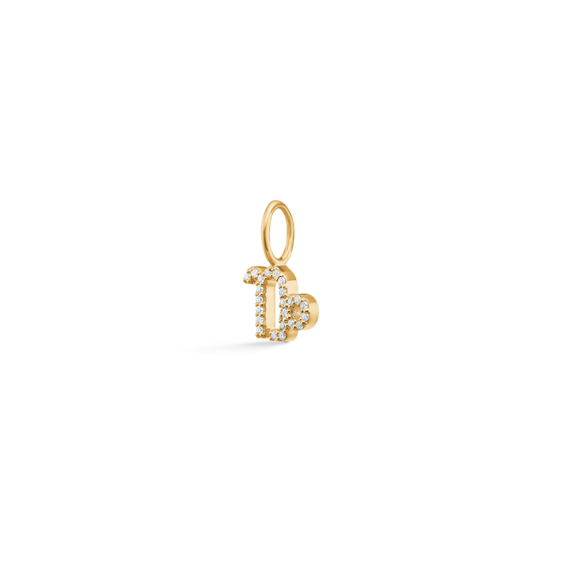 My Zodiac diamond Capricorn Pendant - 18kt Yellow Gold