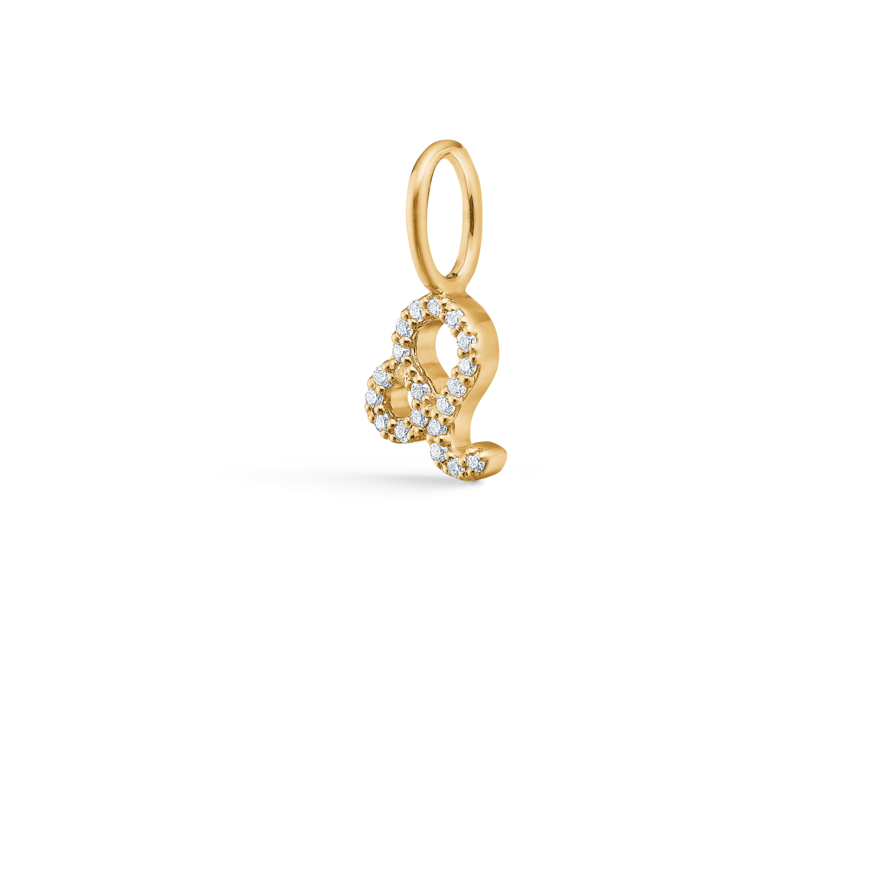 My Løven Diamant Anheng - 18kt Gult Gull