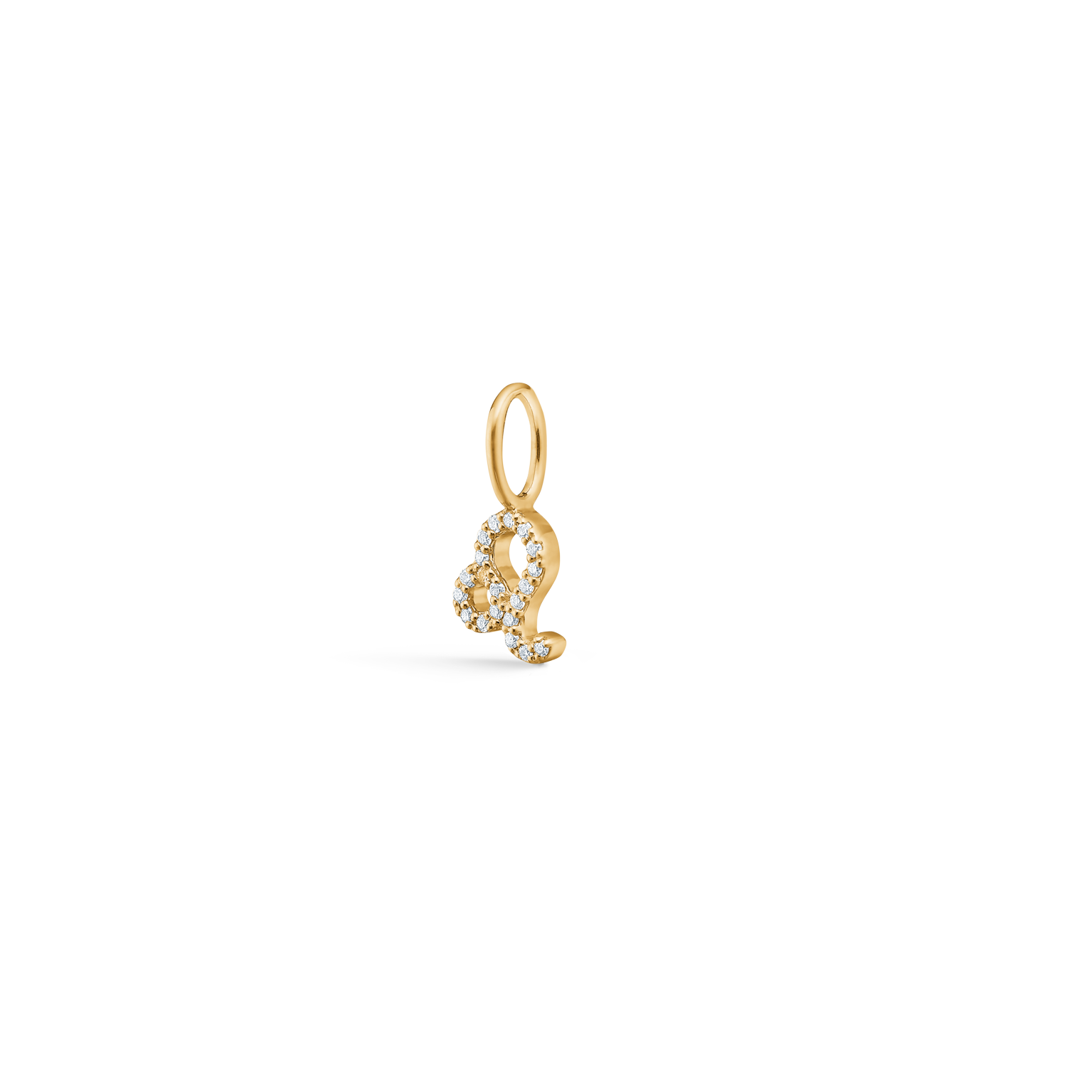 My Løven Diamant Anheng - 18kt Gult Gull