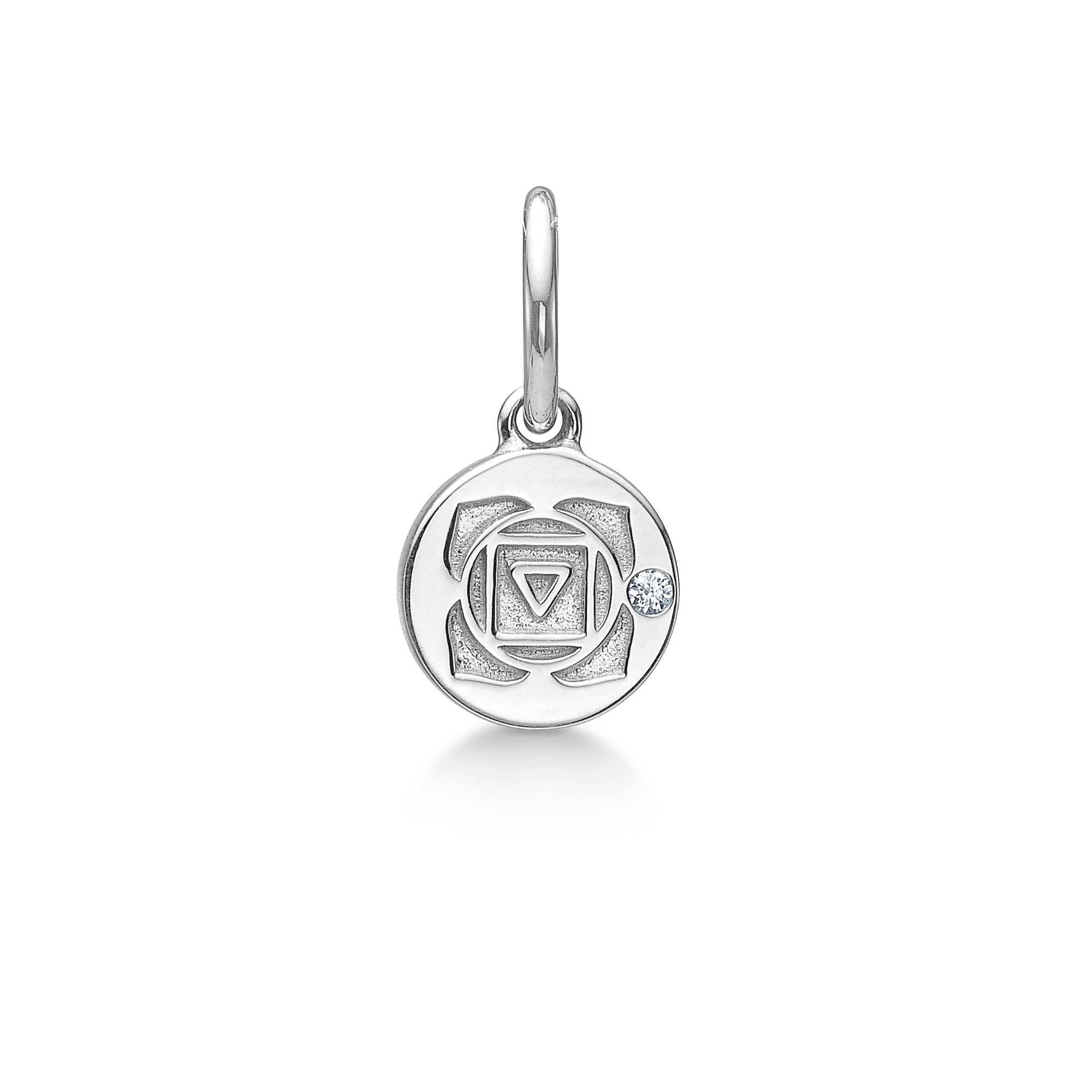 Inner Peace Rotchakra Anheng - 18kt Hvitt Gull