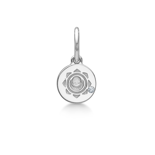 Inner Peace Sacral Chakra Pendant - 18kt White Gold