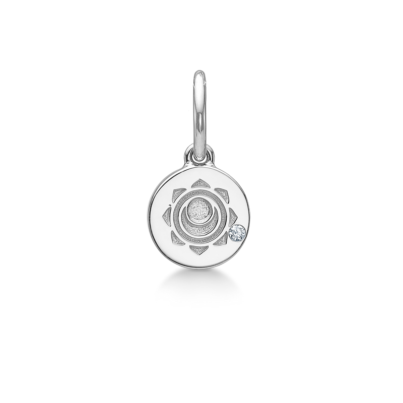 Inner Peace Sacral Chakra Pendant - 18kt White Gold