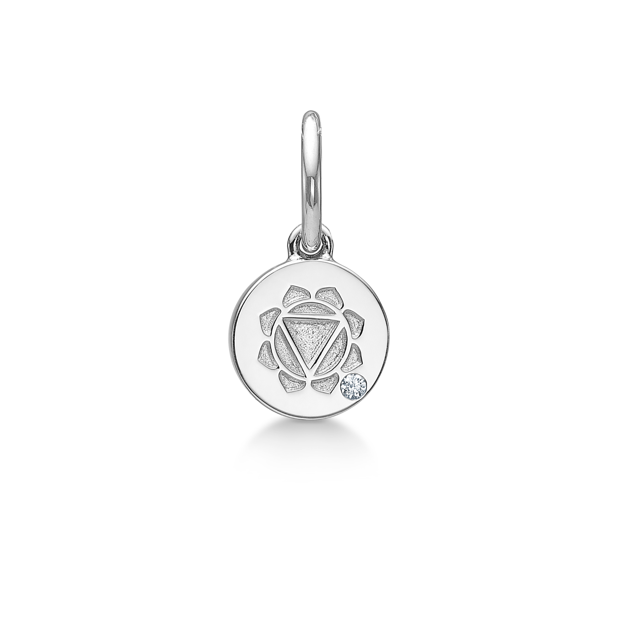 Inner Peace Solar Plexus Chakra Anheng - 18kt Hvitt Gull