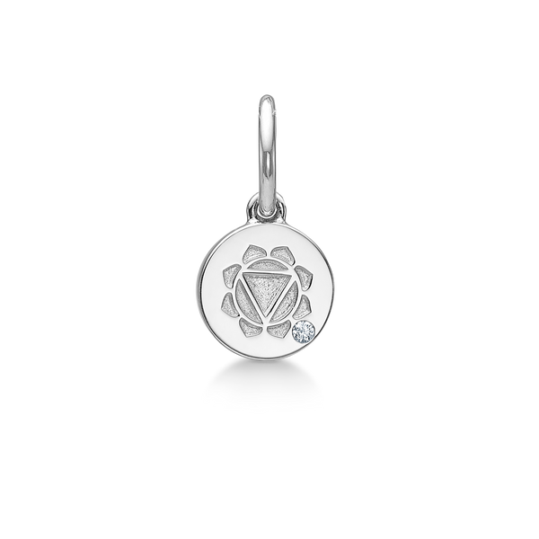 Inner Peace Solar Plexus Chakra Pendant - 18kt White Gold