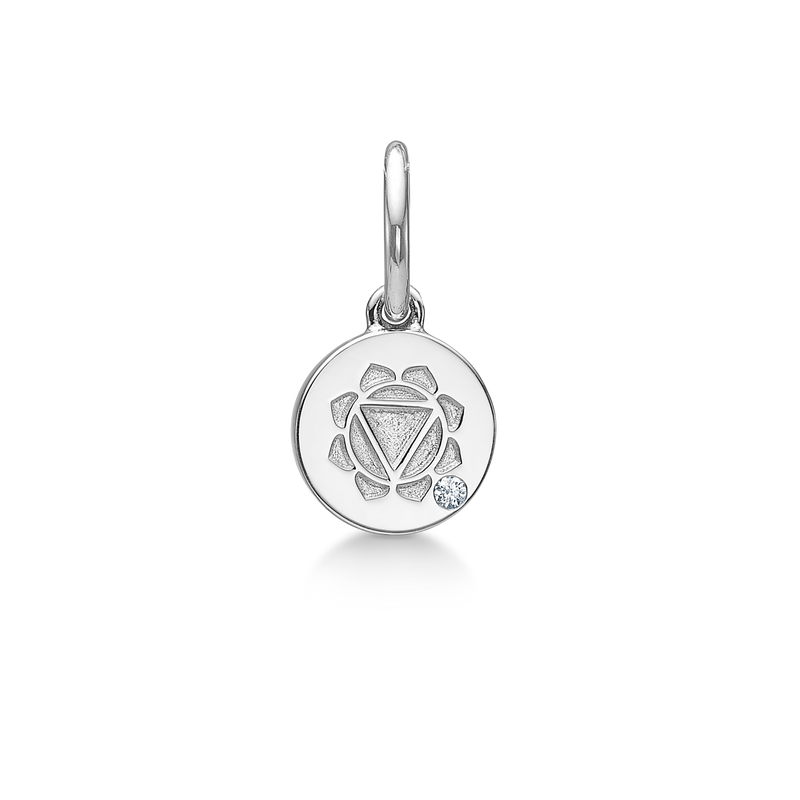 Inner Peace Solar Plexus Chakra Pendant - 18kt White Gold