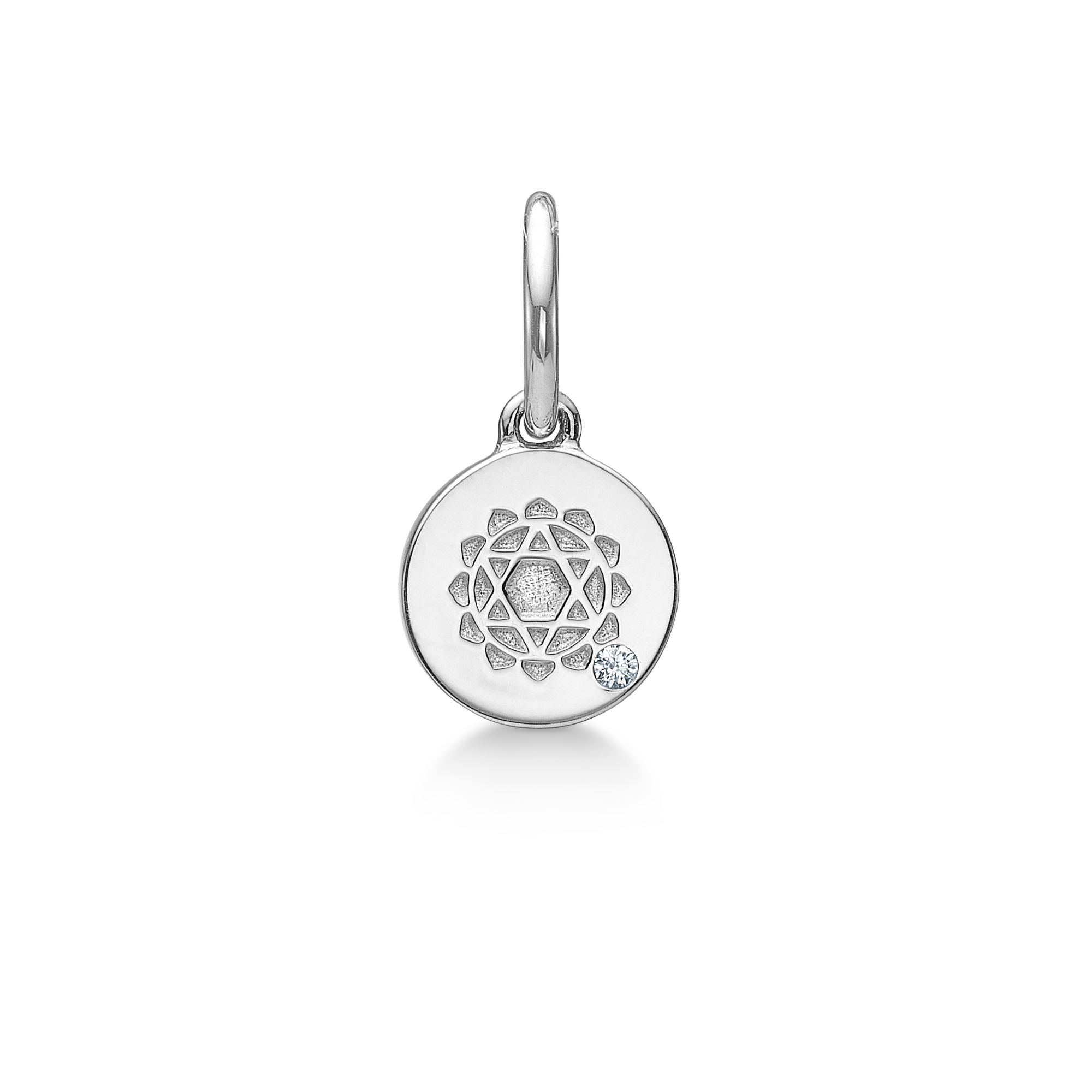 Inner Peace Hjertechakra Anheng - 18kt Hvitt Gull