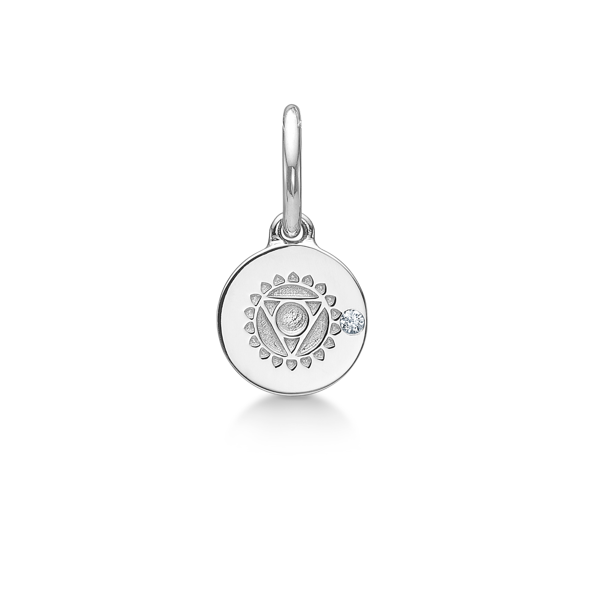 Inner Peace Halschakra Anheng - 18kt Hvitt Gull