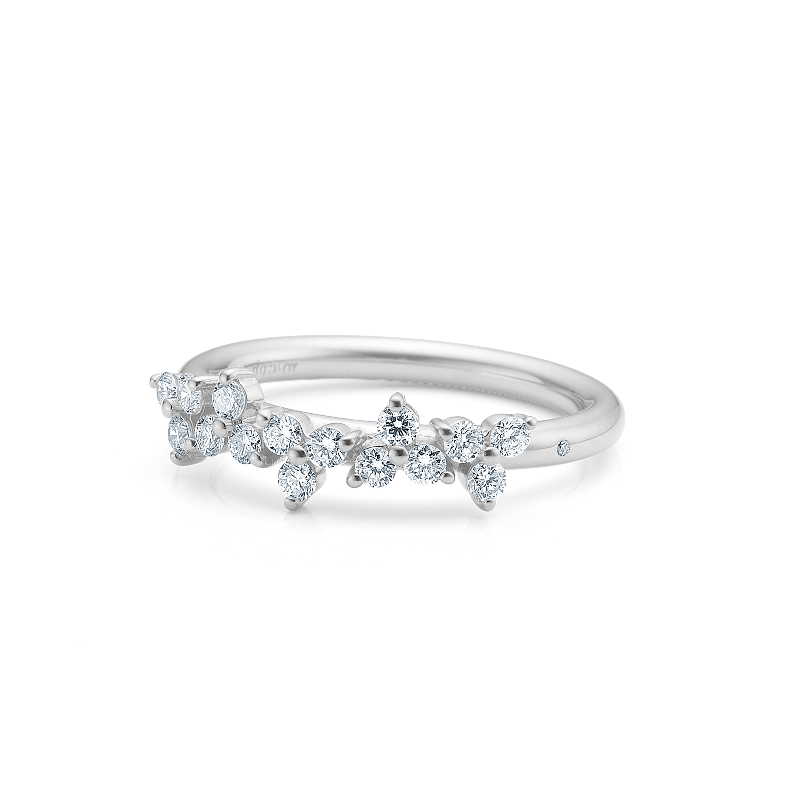 Fryd Diamantring L - 18kt Hvitt Gull