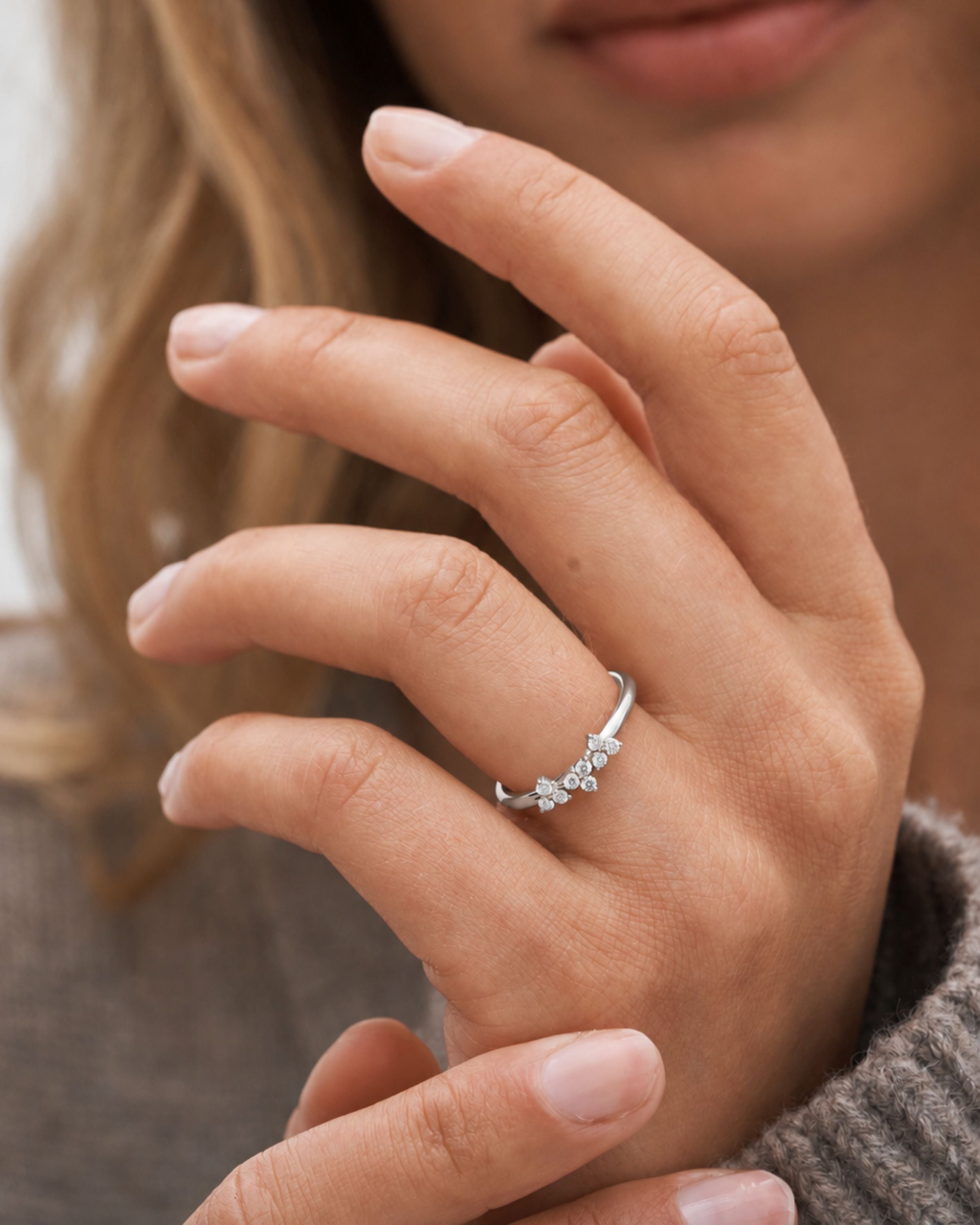 Fryd Diamantring M - 18kt Hvitt Gull