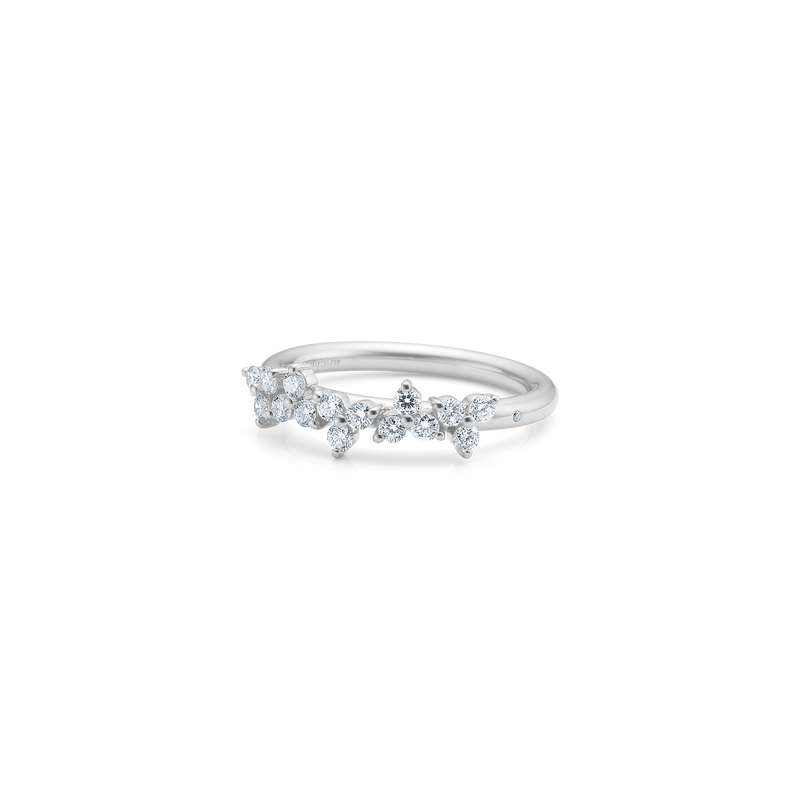 Fryd Diamond Ring L - 18kt White Gold