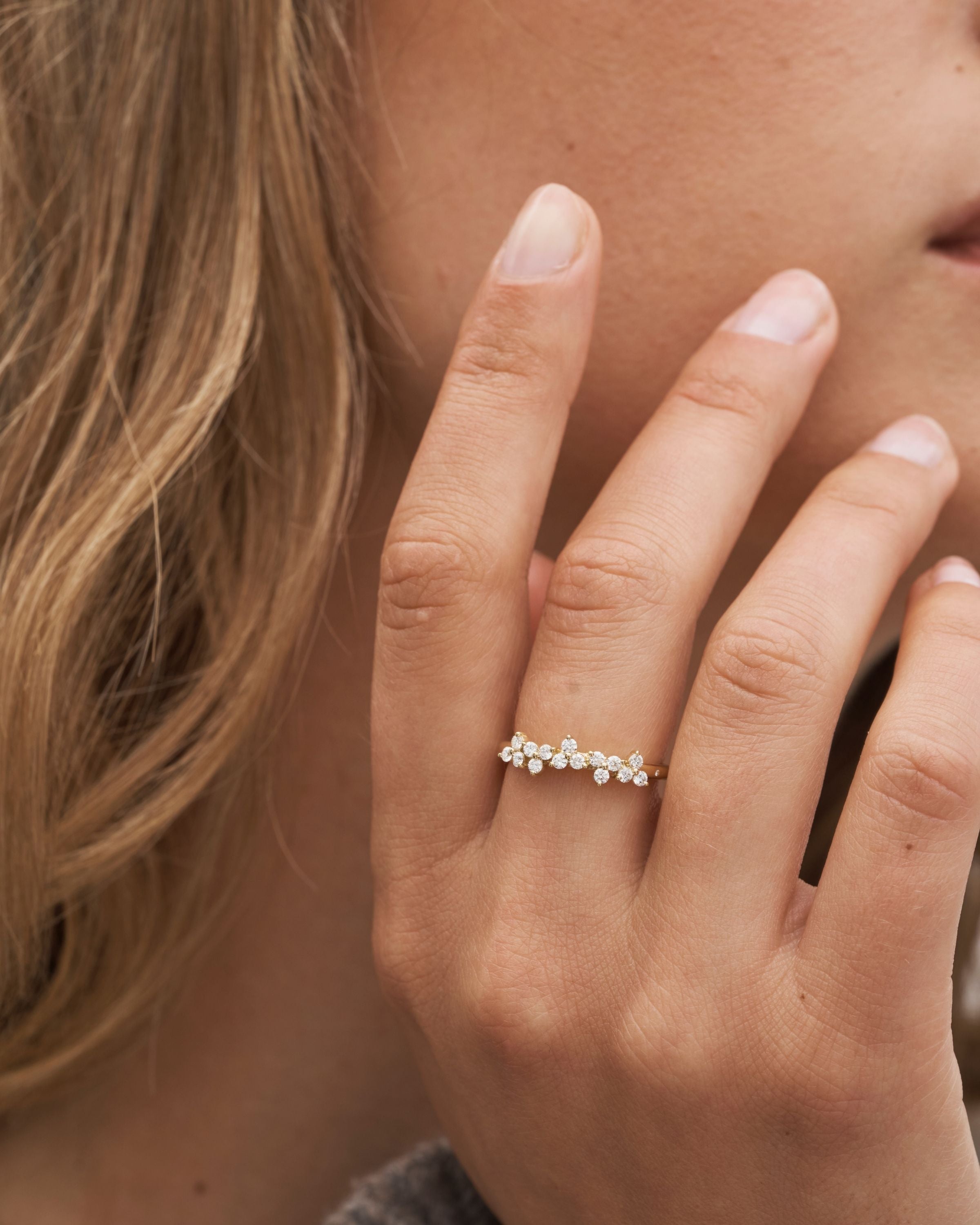Fryd Diamantring L - 18kt Gult Gull
